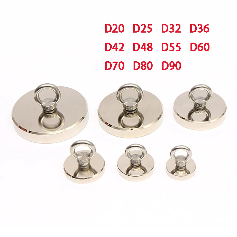 1PC Search magnet Super Strong Neodymium Magnets Fishing 20 25 32 36 42 48 55 60
