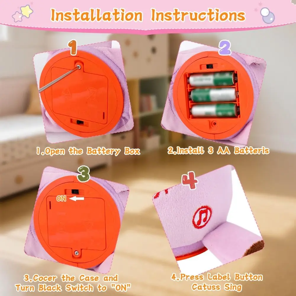 Repeating What You Say Dancing Talking Giraffe Toy with 10 Songs Adjustable Volume Stuffed Animal Toy Plush Musical