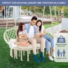 Hammock Chair Hanging Swing with Cushion,Hanging Cotton Ropes, Metal Frame, 450 lbs Capacity Indoor Outdoor, Patio Swings 4