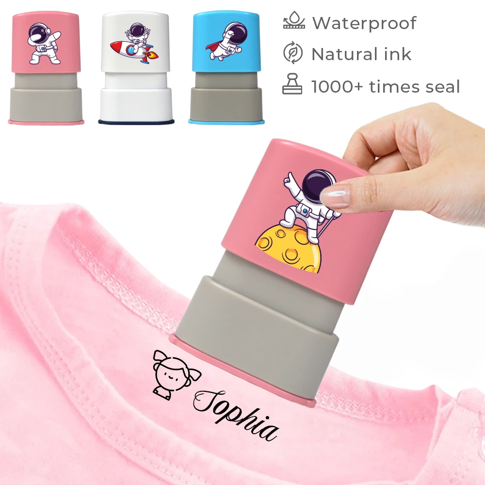 Cartoon Astronaut Custom-Made Baby Name Stamp Waterproof For Clothes Teacher Kindergarten Kawaii Name Sticker