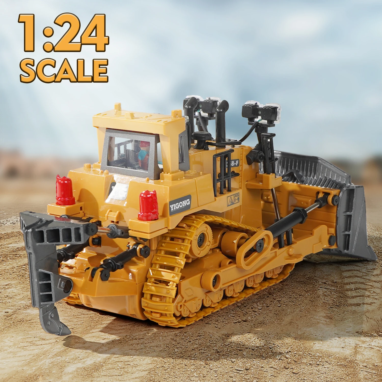 Children 2.4G Remote Control Excavator RC Model Car Toys Dump Truck Bulldozer 2