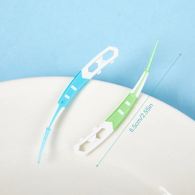 

12Pcs/Box Silicone Interdental Brushes Toothpicks Brushes Between Teeth Silicone Toothpicks With Thread Oral Cleaning Tools