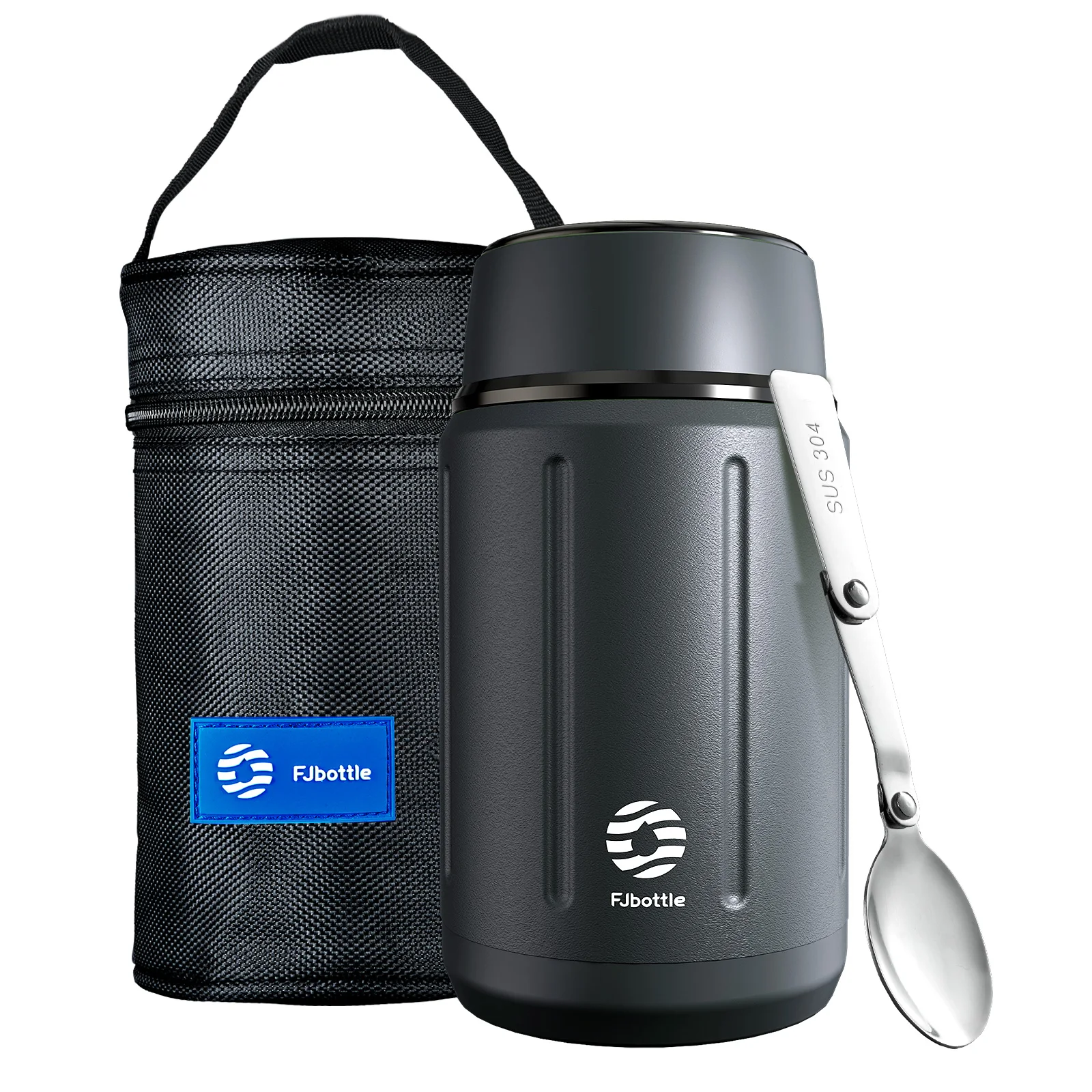 Fjbottle lunch box Stainless Steel Food containers with bag Thermal lunch box Free Spoon 1000ml