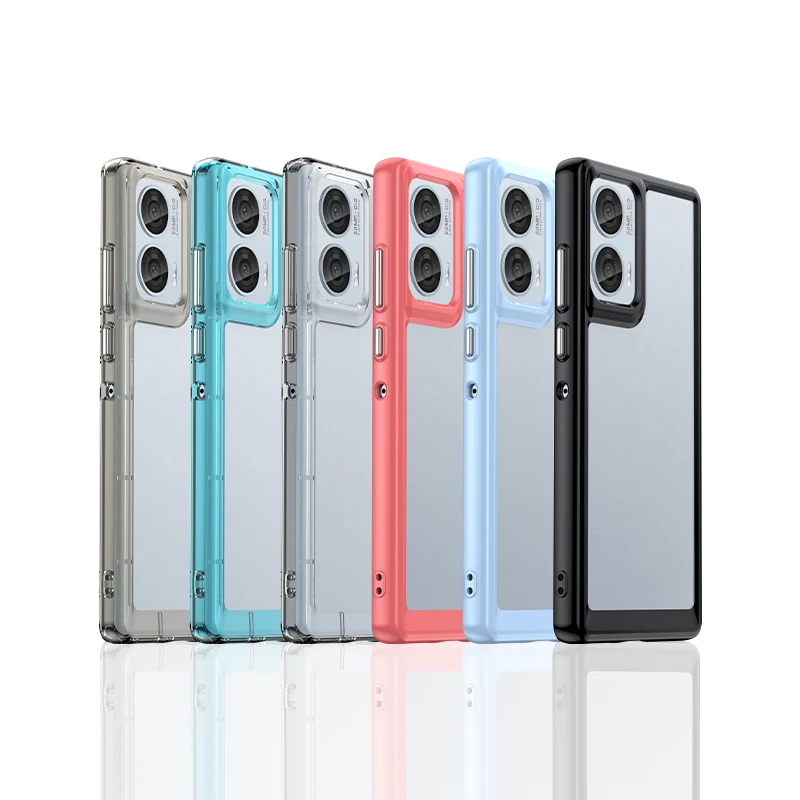 Colorful Transparent TPU Protective Case for Motorola Edge 50 Series