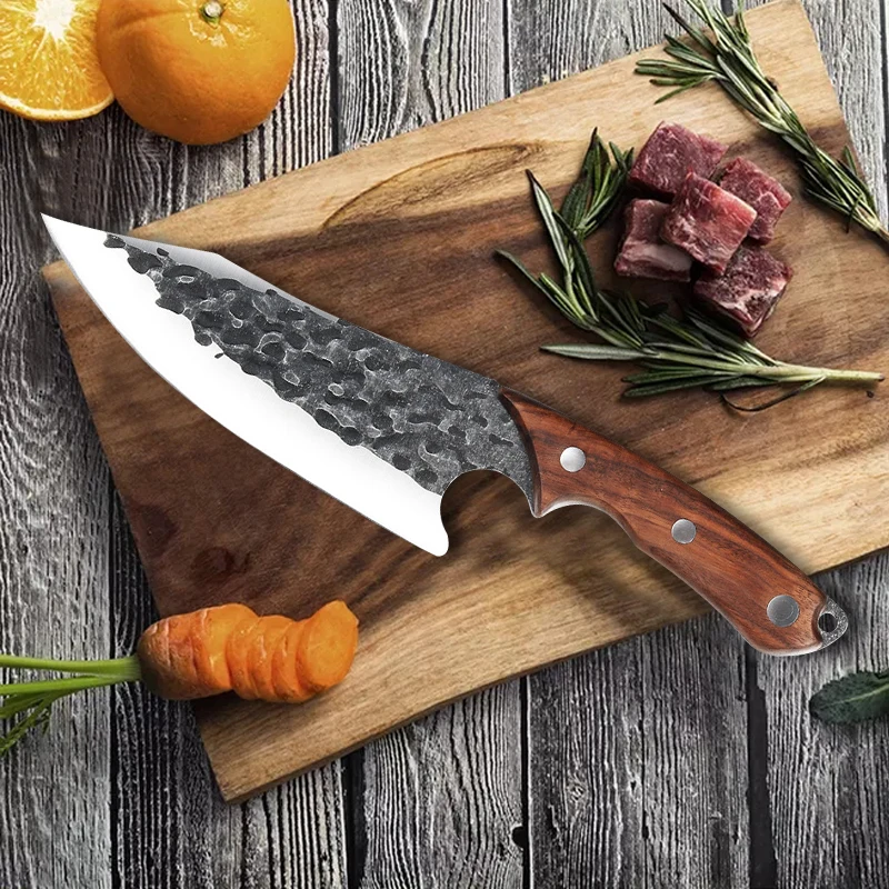 Chef Knife High Carbon Stainless Steel Hunting Knife Chopping Knife Fish Knife 7 Inch Butcher Knife Cooking Tool Boning Knife empty knife blocks