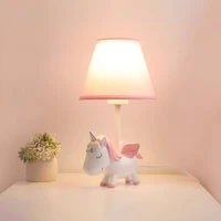 Cute Children's Room Table Lamps Pink Blue Unicorn Lamp LED Modern Warm Princess Room Baby Room Girl Bedroom Bedside Table Light 2