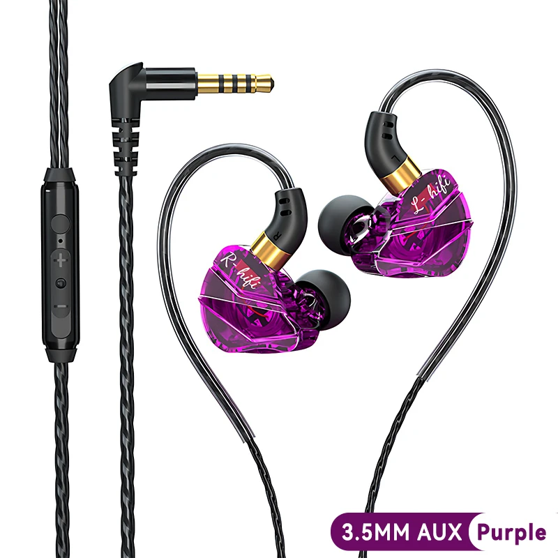 Enhanced HIFI Heavy Bass In-Ear Wired Headphones with Mic