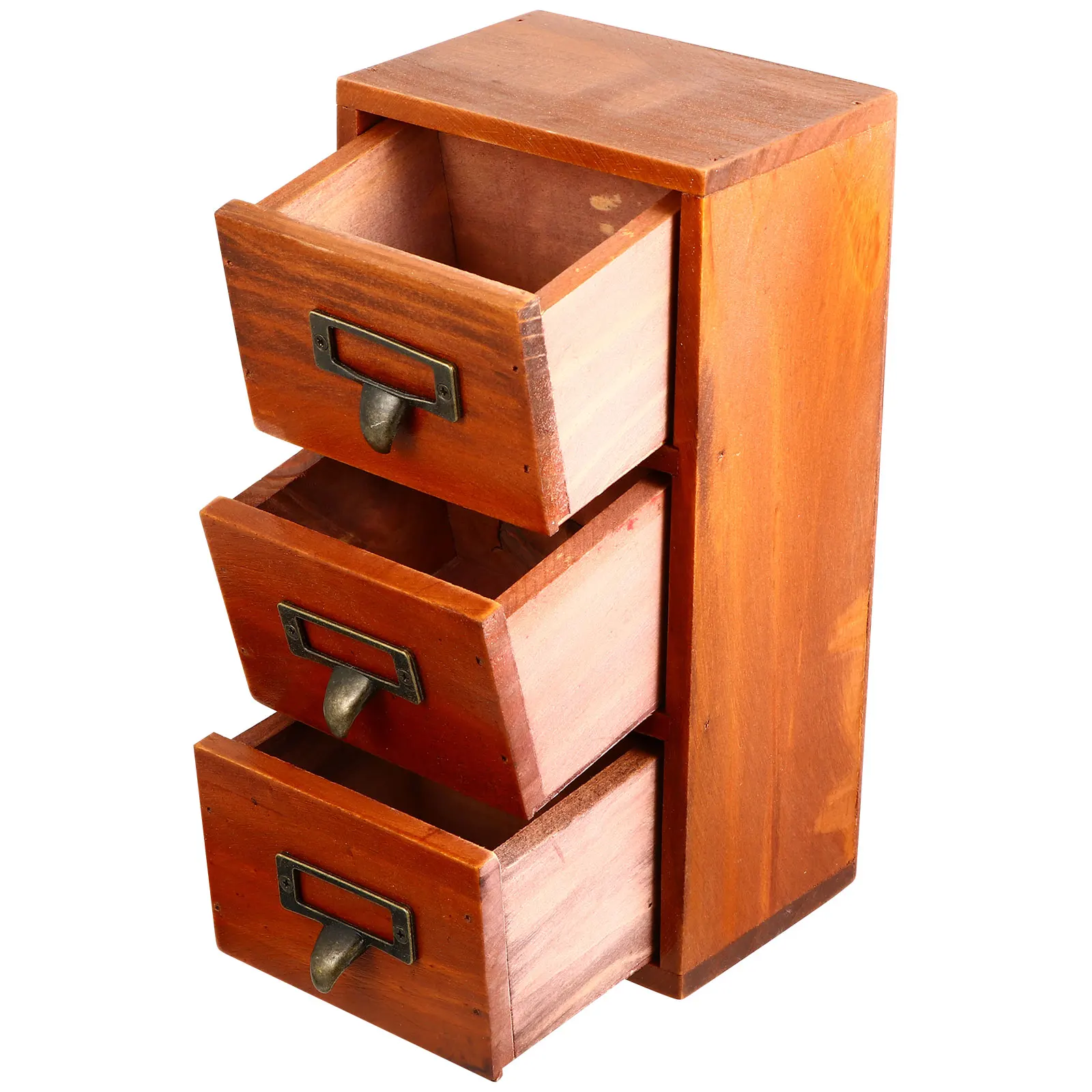 Wood Storage Box Multi Functional With Compartments Desk Accessories Home