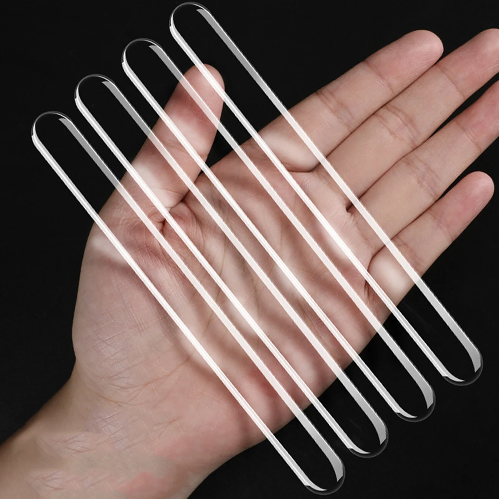 4-Piece Transparent Car Door Edge Protection Strips - Invisible Anti-Collision Stickers