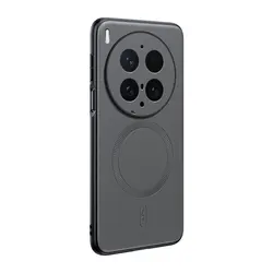 Premium Soft Leather Magnetic Protective Case - Full Silicone Cover for Vivo X200 Pro (Gray)