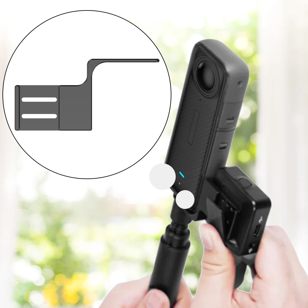 External Microphone Holder Aluminum Alloy Mic Bracket Adapter Action Camera Extension Mount for Insat360 X4 Camera Extension