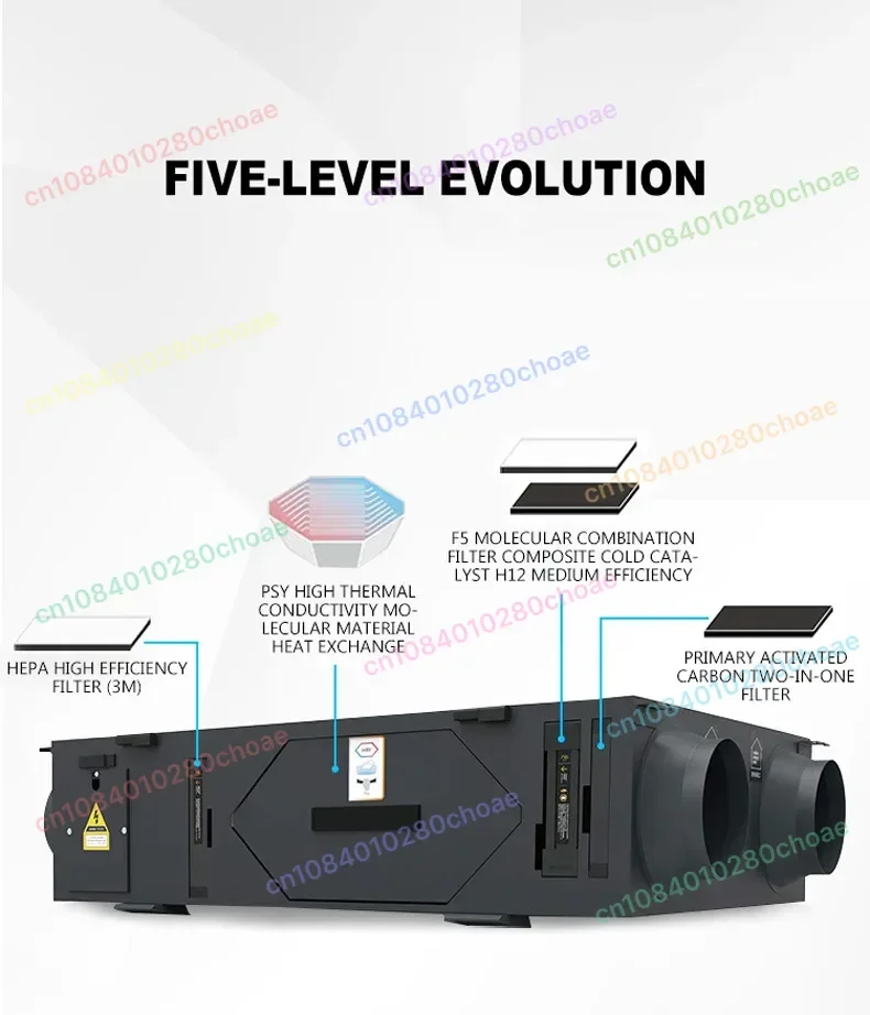 Wifi House Heat Recovery System Recuperator Fresh Air System for Ventilation Cen