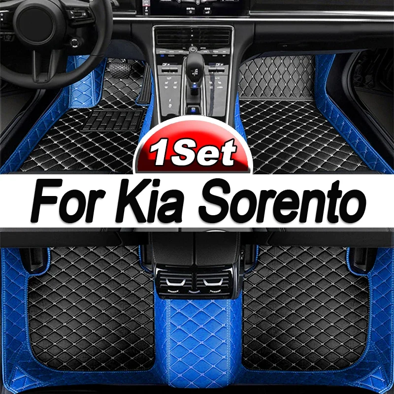 

Автомобильный Ковер, напольный коврик для Kia Sorento MQ4 2021 2022 2023, Водонепроницаемые кожаные кошачьи напольные коврики, автомобильные аксессуары