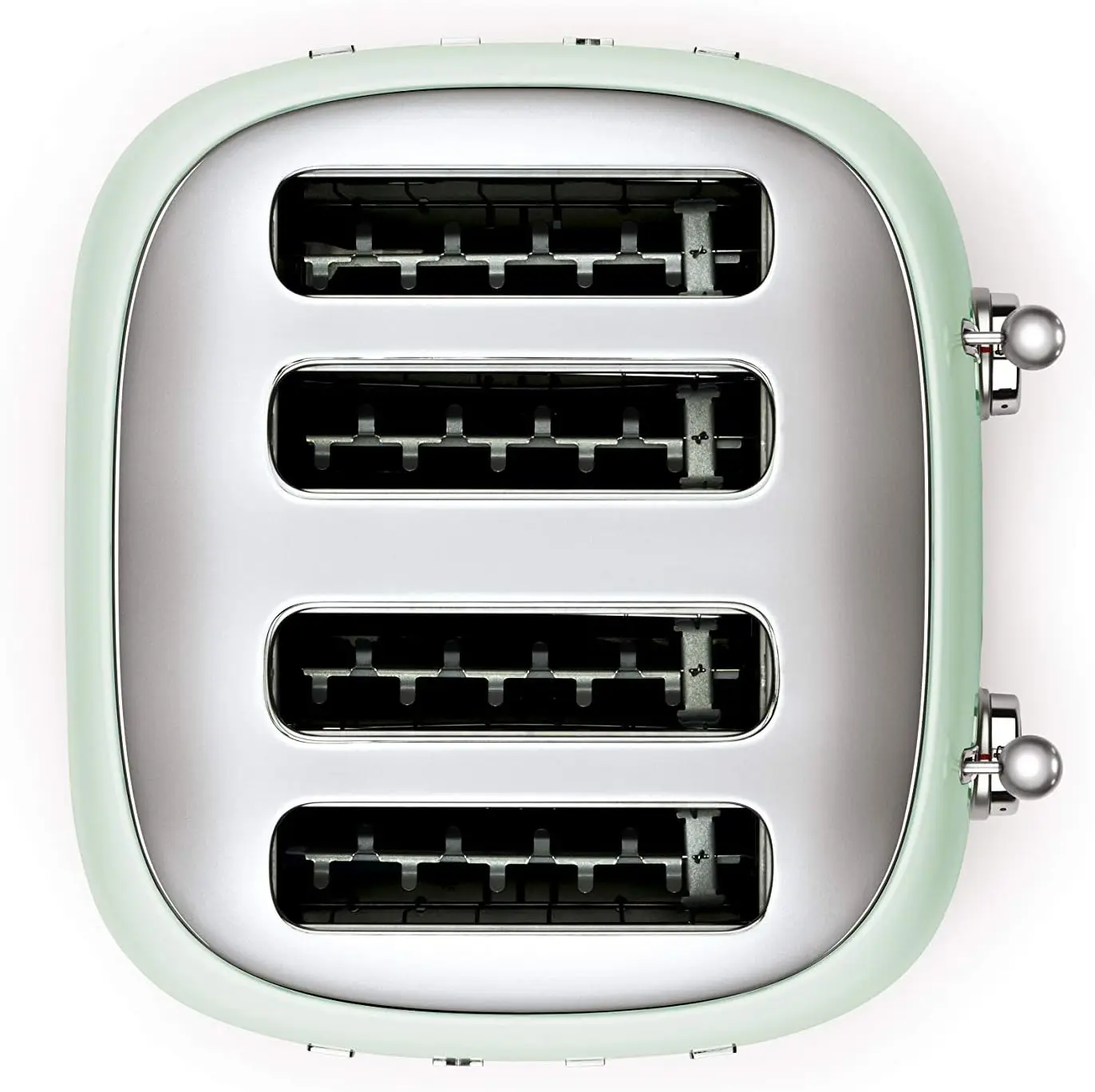 Style Retro Aesthetic 4 Slice Toaster 6 Presets Extra Wide Slots Pastel Green 6