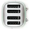Style Retro Aesthetic 4 Slice Toaster 6 Presets Extra Wide Slots Pastel Green 6