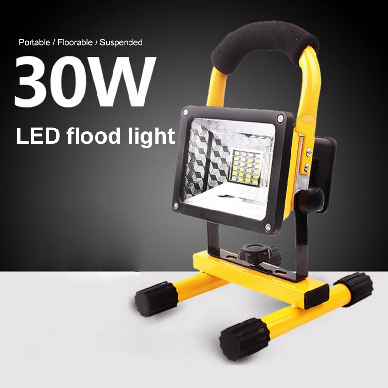 Outdoor searchlight LED patch portable camping emergency floodlight charging spot light car signal warning work light 3s1p 12v 2600mah 18650 rechargeable lithium battery pack speaker torch camera portable searchlight equipment sweeper battery