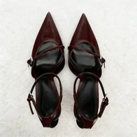 Sexy Ankle Strap Thin High Heels Women Summer Patent Leather Luxury Banquet Wedding Shoe Elegant Pointed Toe High Heeled Sandals - Image 6
