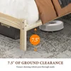 Bed Frame Solid Pine Wood Platform Bed with Paneled Headboard, Wicklow Style/Wooden Slats Support/Noise-Free 6