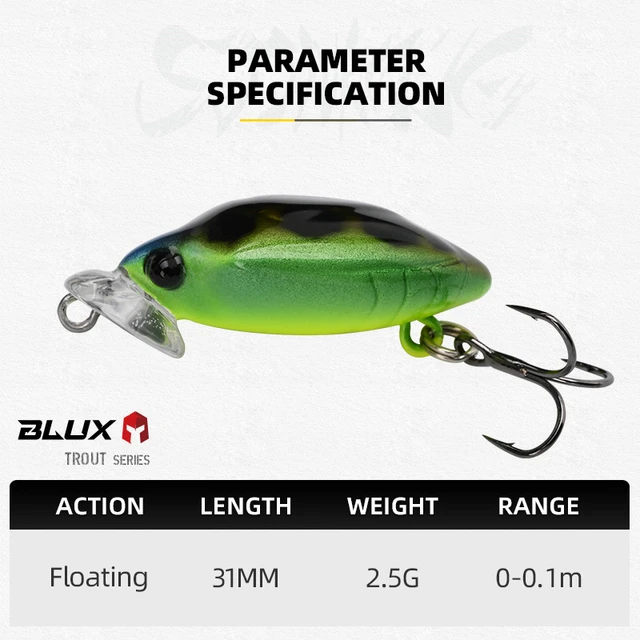 BLUX STINKBUG Insect Fishing Lure 31mm 2.5g BFS Topwater Crankbait