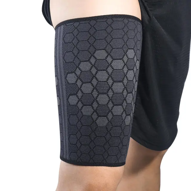 Thigh Compression Sleeve Hamstring Compression Sleeve Stretch Thigh Protector Non Slip Upper Leg Sleeve for Cycling Women Men 3