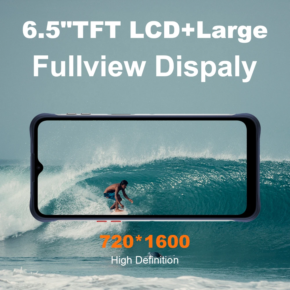 Unihertz Tick Tock E Octa Core Android Smartphone 6000mAh 6.5" Screen 4GB 64GB Mobile Phone 48MP Unlock Fast Charging Phone 5