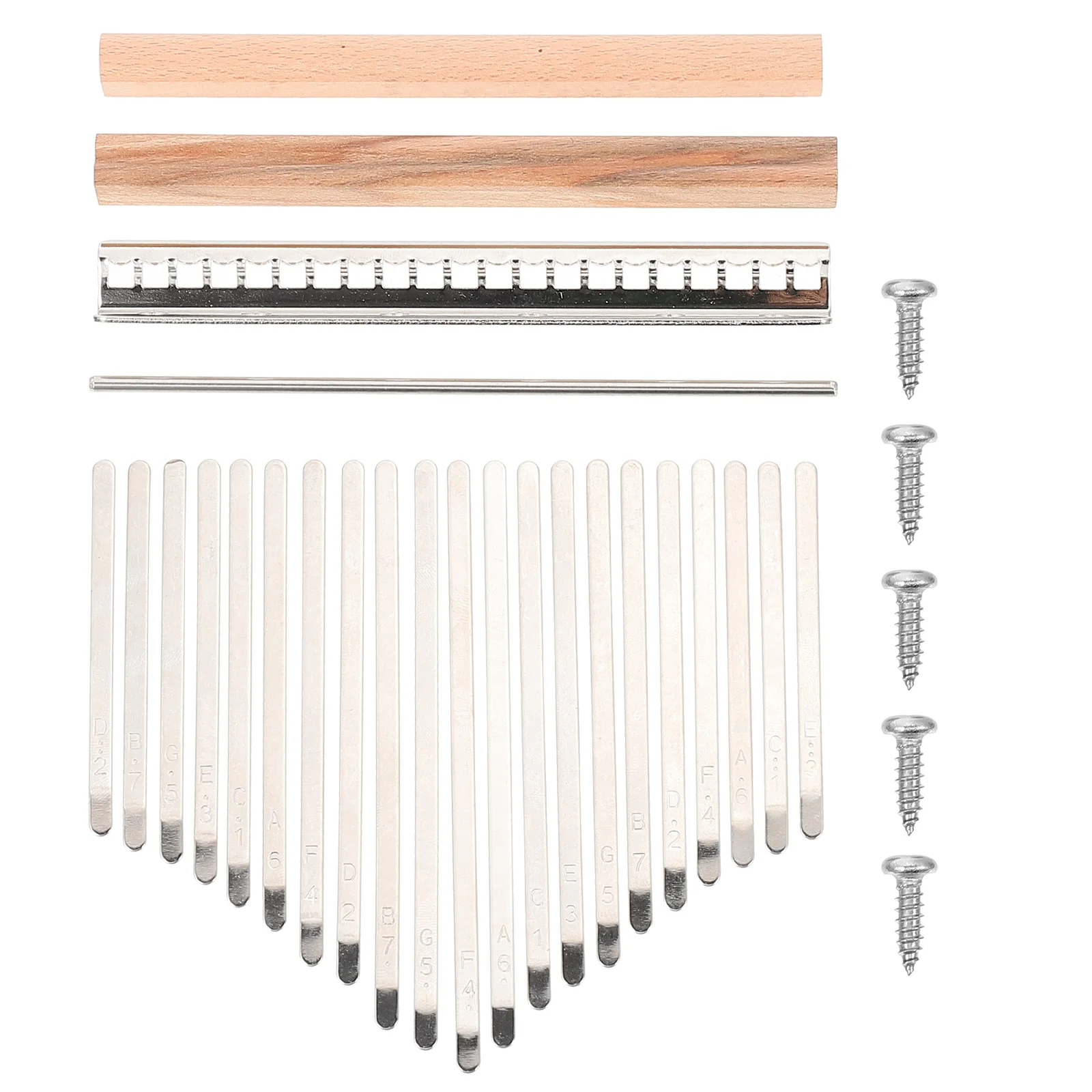 17 Tones Wood Metal Thumb Piano Accessories Kalimba Kit Handmade Parts Assembly Small Size Portable Lasting