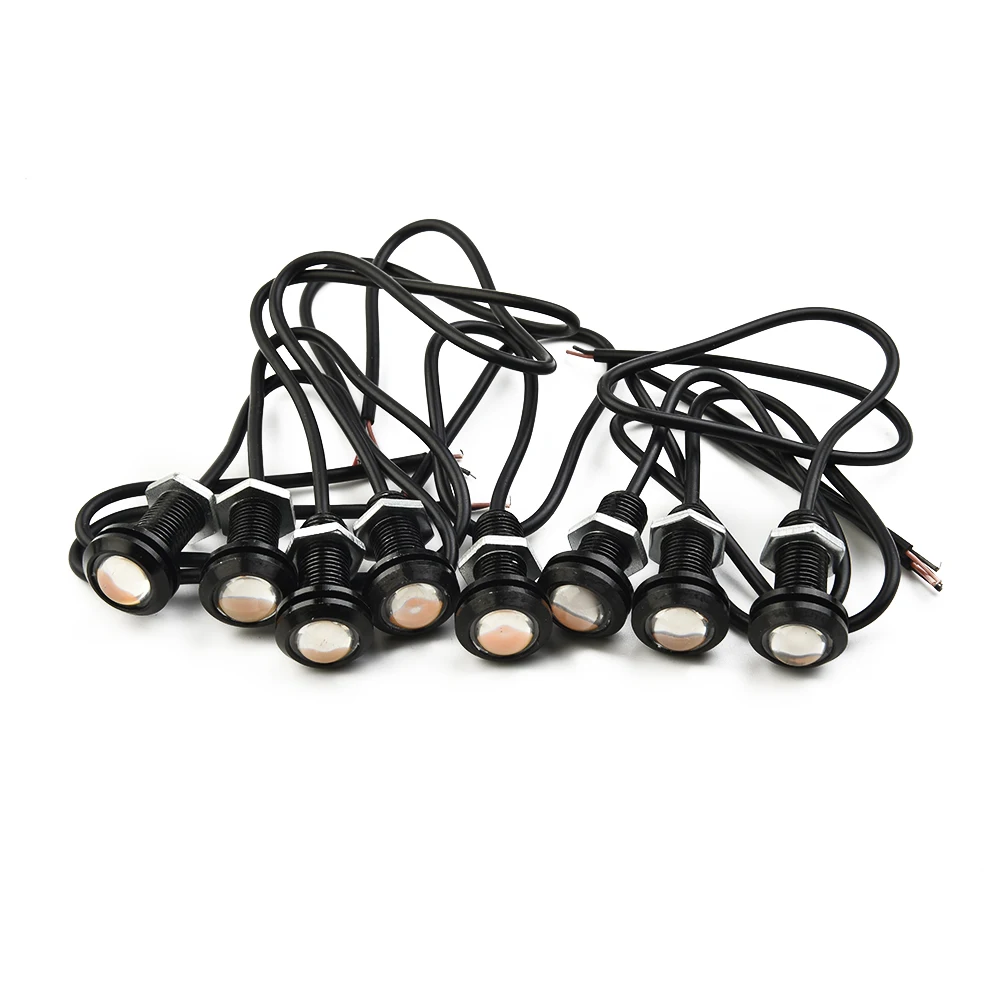 8Pcs Led Amber Grille Lighting Kit Truck Per Ford Suv Raptor Style Universal 18Mm 4Led Grill Light Lighting Eagle Eye Lamp