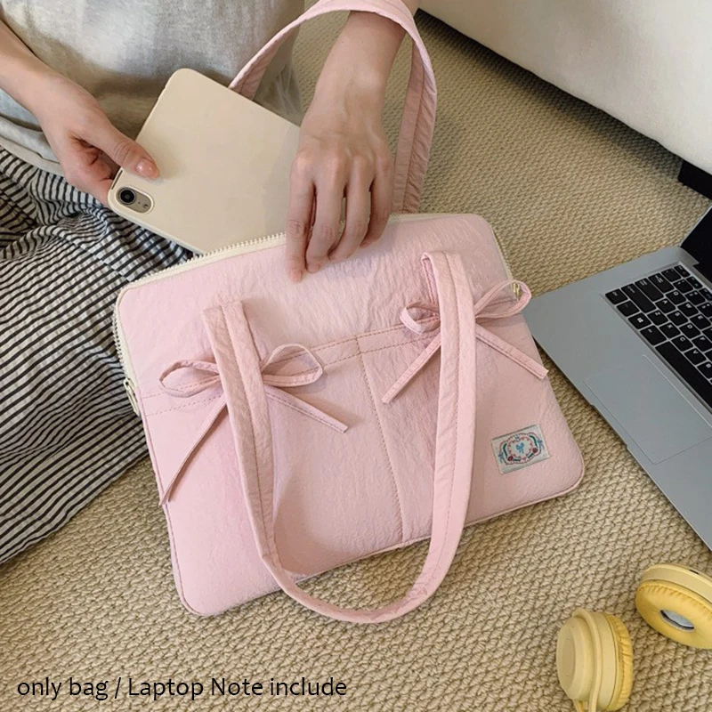 Chic Women's Laptop Sleeve Bag with Bowknot Design