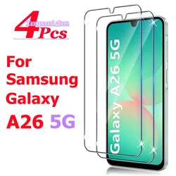 Premium Tempered Glass Screen Protector for Smartphones (1 to 4 Pack) - 6.7 Display (For Galaxy A26 5G)