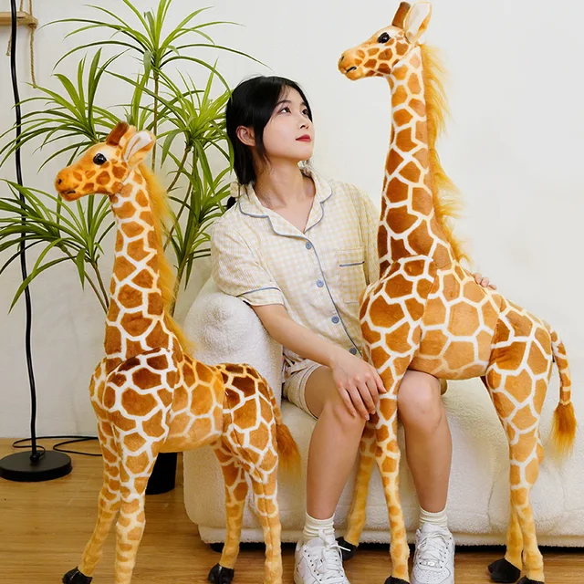 Realistic and soft giraffe plush toy