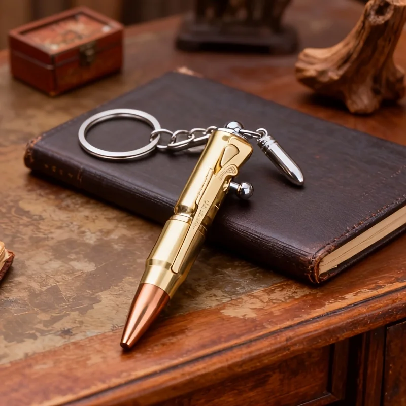 Confezione da 1 penna a sfera compatta ed elegante, utilizzabile per scrivere e come portachiavi, perfetta per insegnanti e studenti, strumento di scrittura professionale, regalo elegante e raffinato, strumento di scrittura per firma in stile vintage. | Penne decorative creative, ideali per il rientro a scuola, Natale e articoli di cancelleria per le festività, con un design elegante, punta fine, scrittura fluida e perfette per firme, un must per gli studenti e una scelta top per gli appassionati di cancelleria. - immagine 6