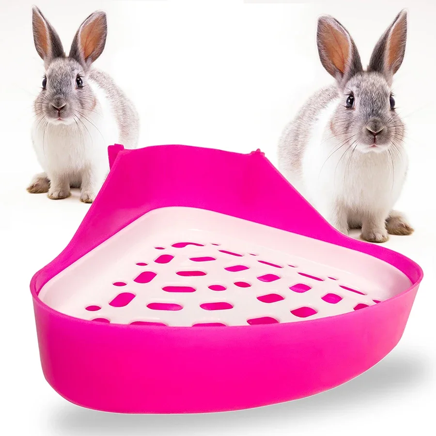 Triangle Fixable Litter Trays for Small Animals Pet Rabbit Hamsters Toilet Potty Bowl Corner Clean Supplies Triangle Fixable Litter Trays for Small Animals Pet Rabbit Hamsters Toilet Potty Bowl Corner Clean Supplies