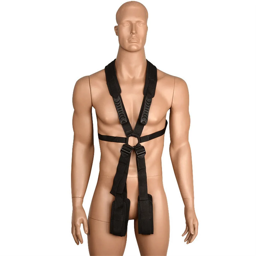 Erotic Sex Swing Double Back Shoulder Sex Swing Leg Spreader Rope Self Bandage Restraints Belt Harness Couples Adult Games