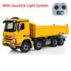 In Stock 8x8 Hydraulic RC Dump Truck 1/14 Metal Remote Control Tipper Dumper With Sould Light System 3-speed Transmission Model 1