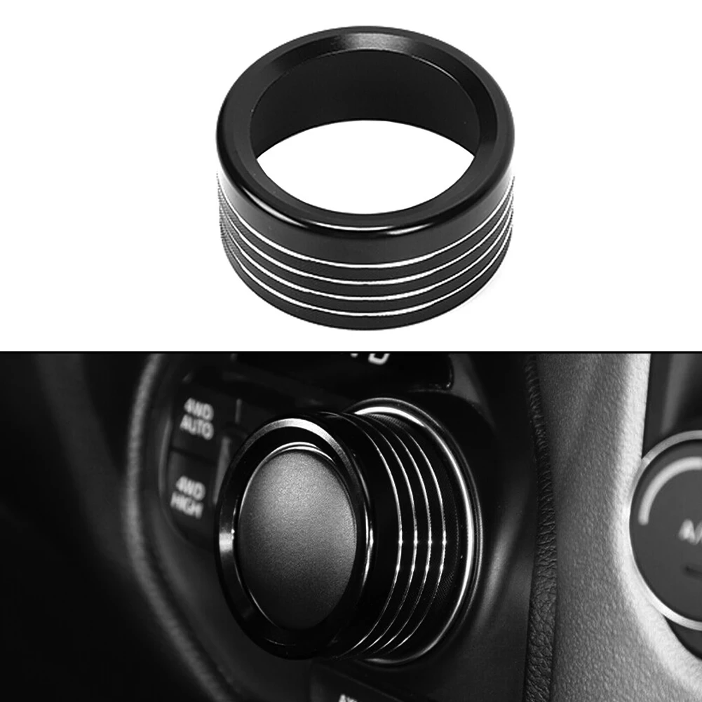 

Protect Your Car Interior from Scratch and Add Sporty Look with Aluminum Alloy Switch Knob Button Cover Rings for RAM 1500