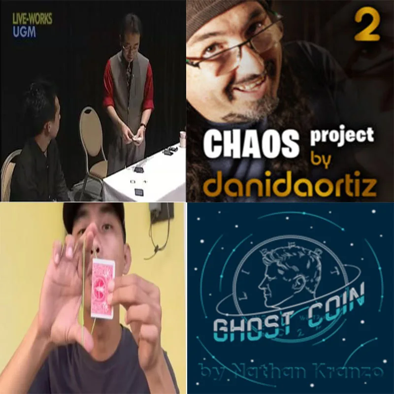 

The Live Works by Tomo Yuki，Chaos Project 2 by Dani DaOrtiz，Band Through Card by Romnick ，Ghost Coin by Nathan Kranzo - Magic Tr