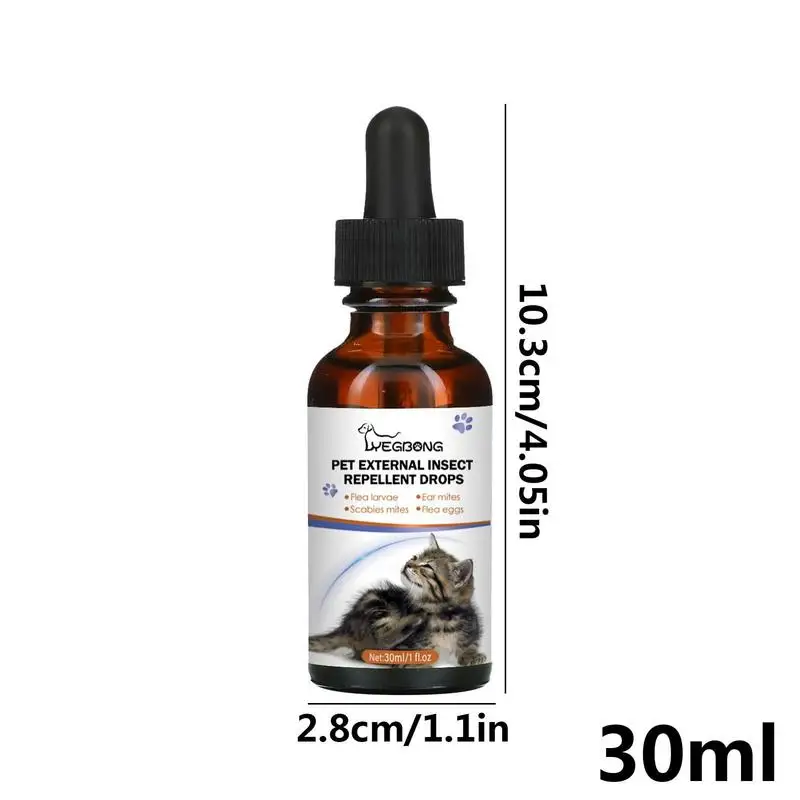 30ml Pet Anti-Flea Drop Repellent For Dogs And Cats Insecticide Flea Drops Insecticide Fleas Ticks Removal Water Pet Spray Clean