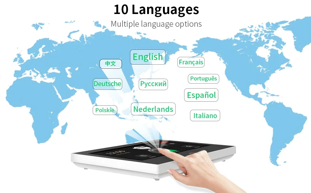 Вградена поддръжка на 10 езика