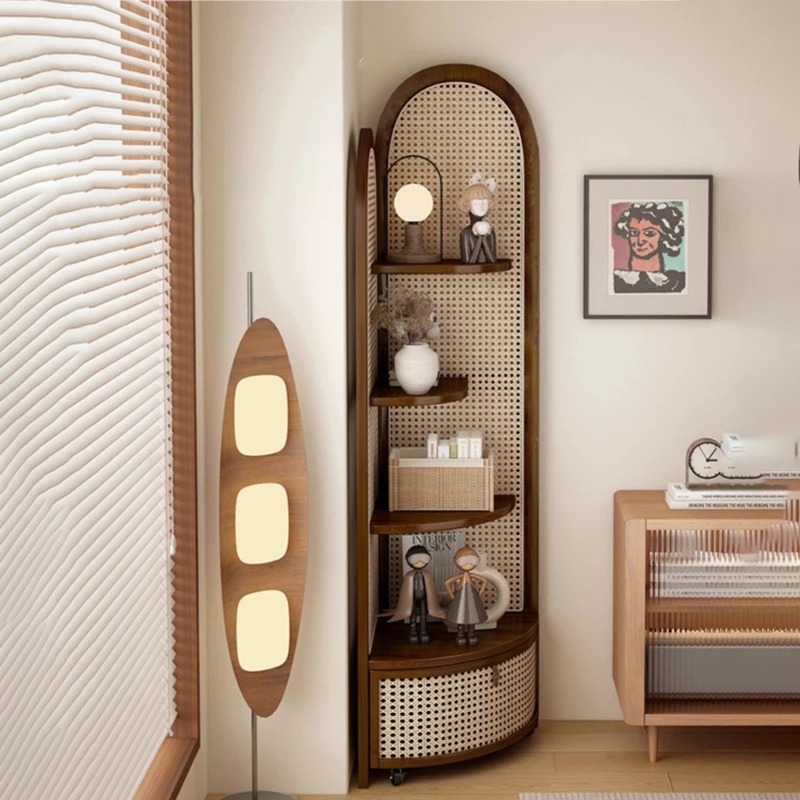 Eclectic Rattan Living Room Cabinet 5