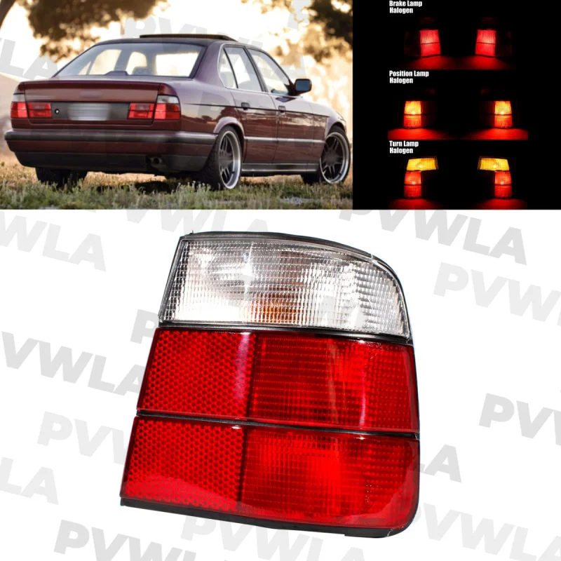 

For BMW 5 Series E34 518i 520i 525i 525ix 530i 535i 540i 1988 1989 1990-1995 Right Outer Side Halogen Tail Light Lamp Assembly
