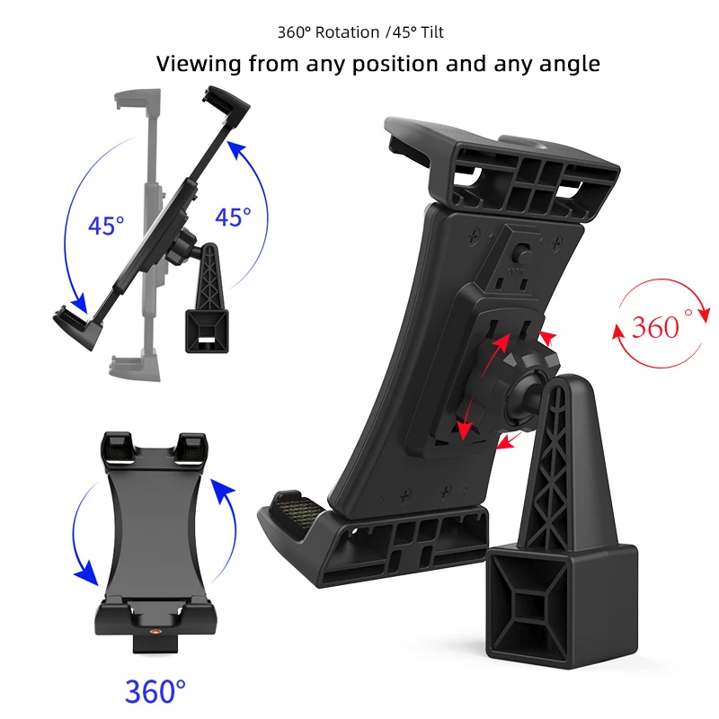 Universal Tablet Tripé Mount Clamp Suporte do Grampo do Telefone Celular 14 Adaptador de Rosca para Ipad 12.9 Suporte do Telefone Tablet - Imagem 3