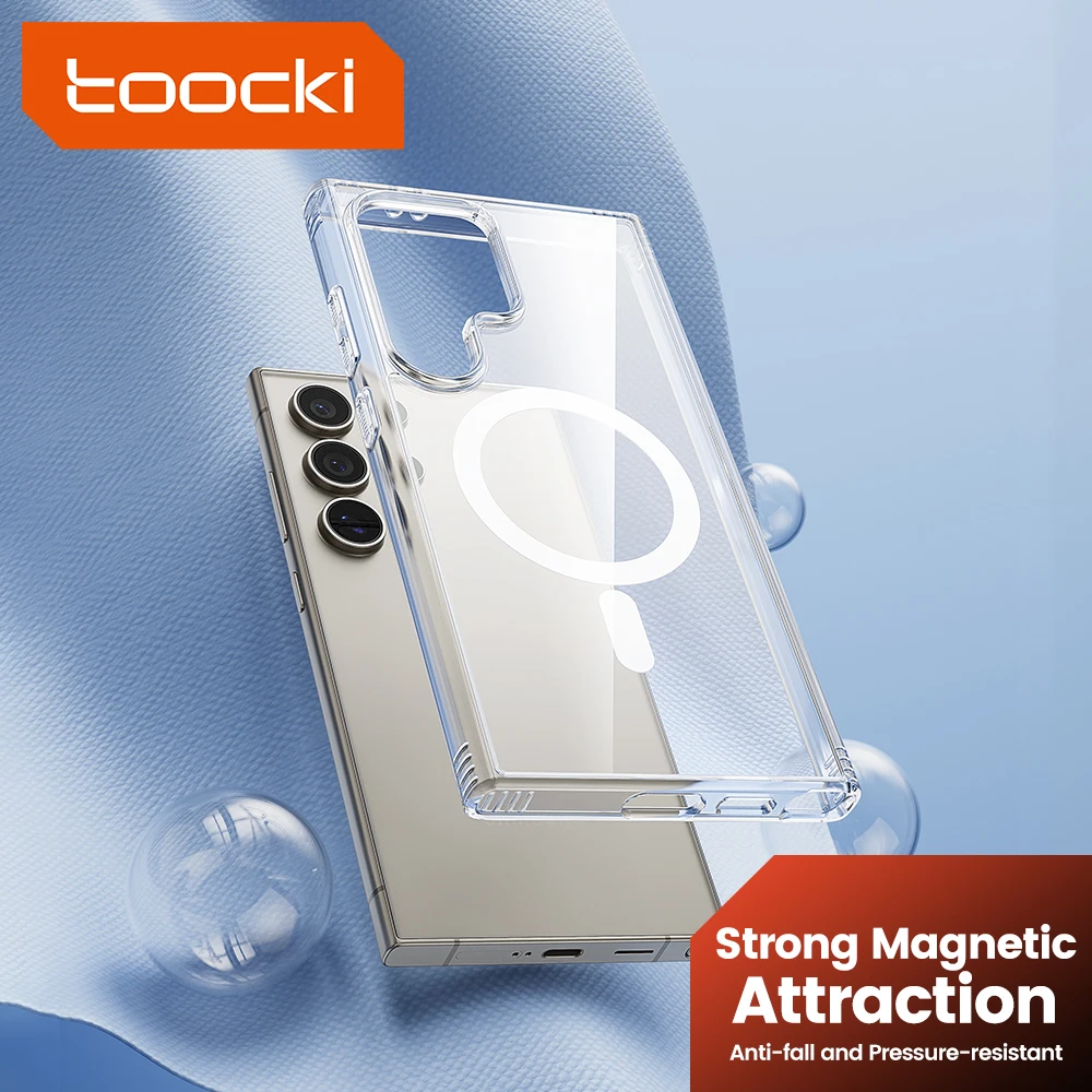 Toocki Magnetic Transparent TPU Phone Case - Soft Border Protective Cover