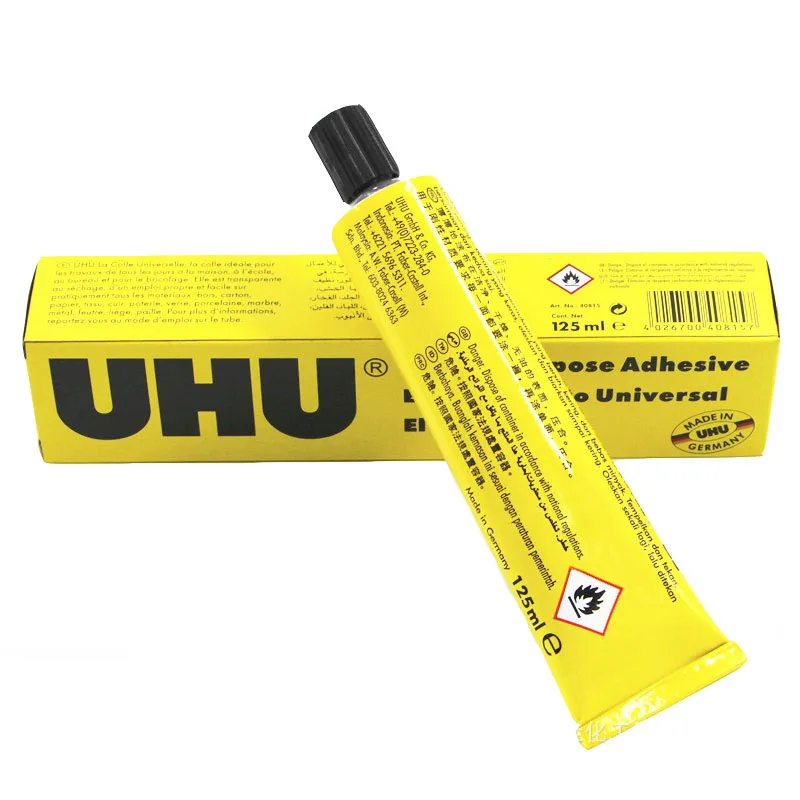 UHU All Purpose Adhesive Strong Clear Glue 125 ml