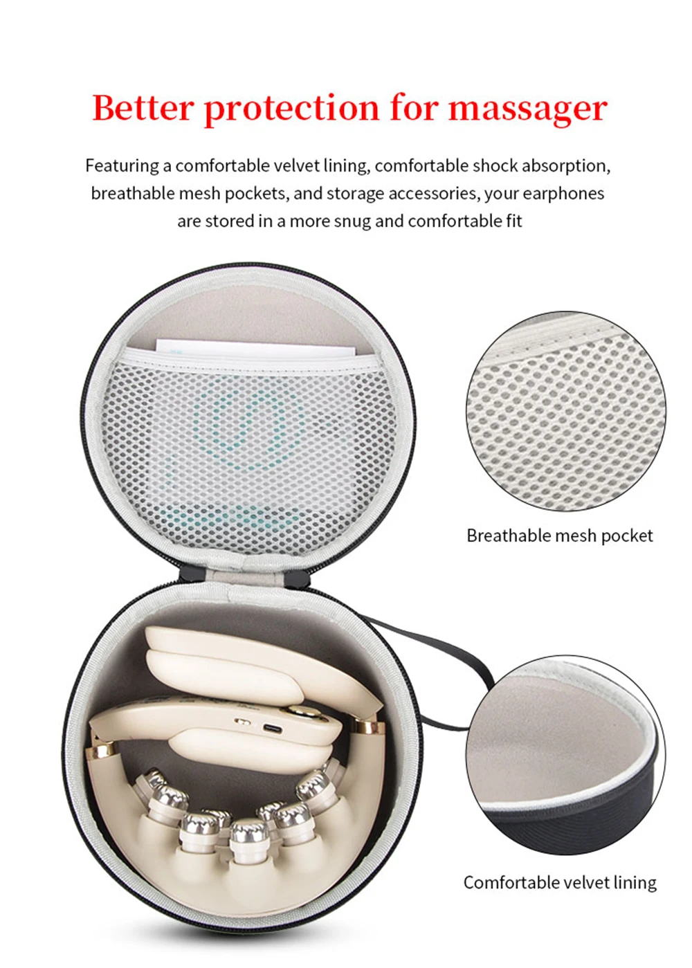 Hard EVA Storage Bag for SKG G7 2nd Neck Massager Protect Box Portable G7 Gen2 Exclusive Edition Neck protector Carrying Case