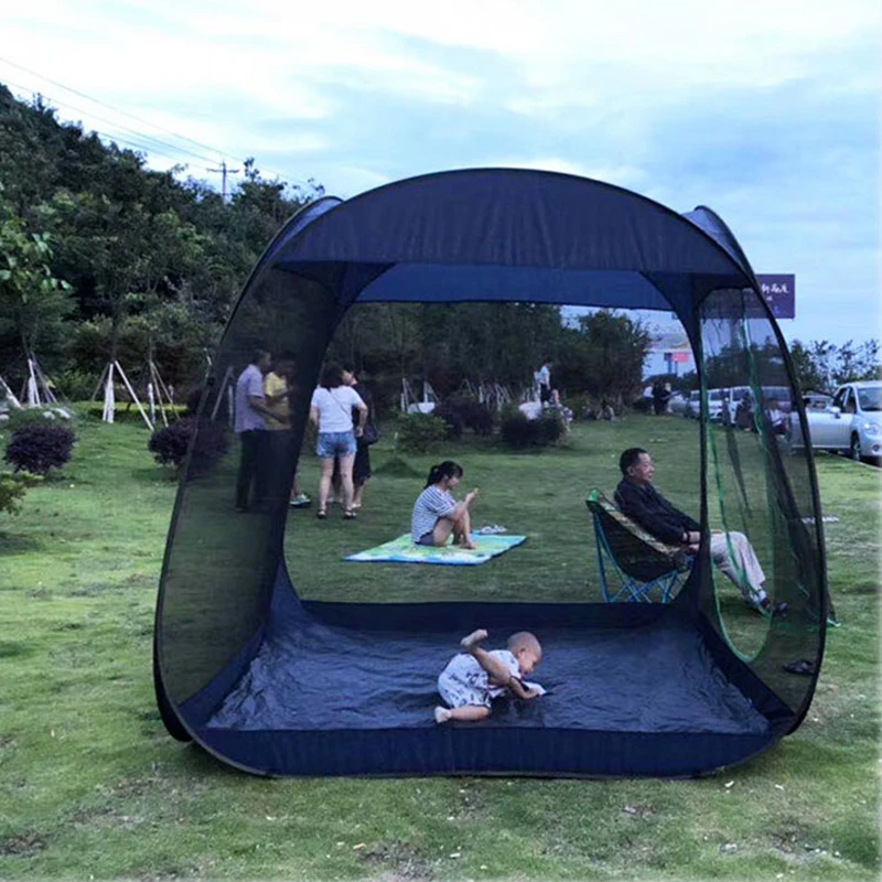 5-8 People Large Space Outdoor Gauze Tent Fully Automatic Hitch
