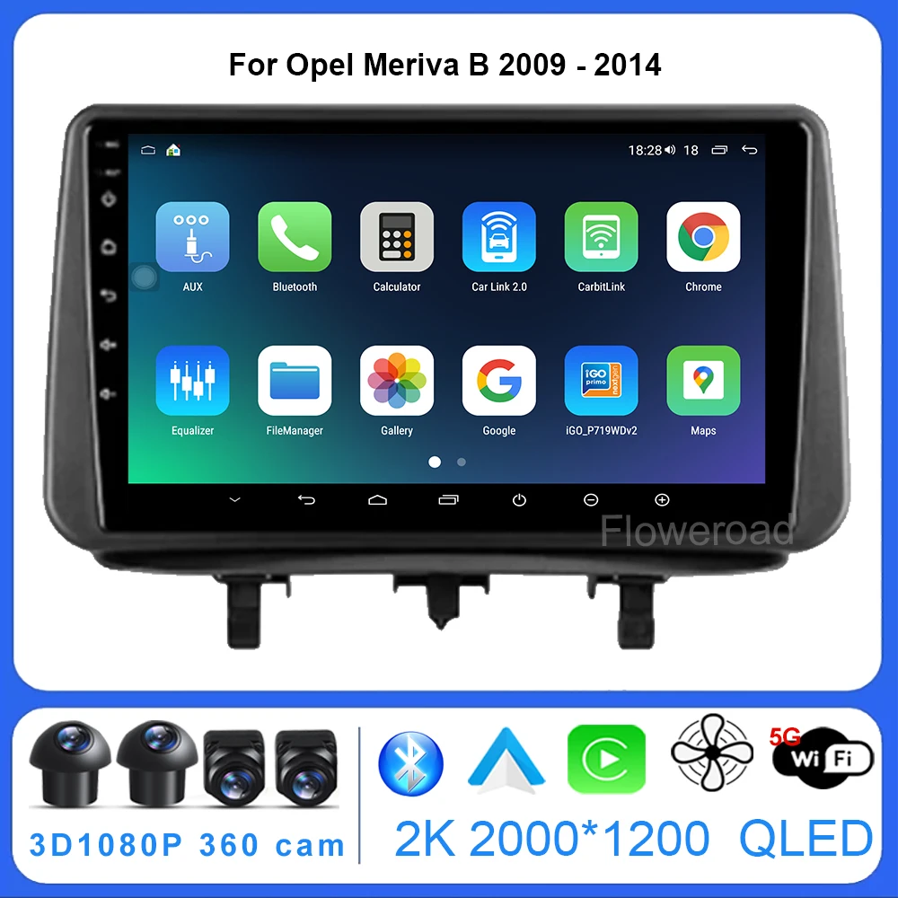 

Android13 FYT7862 For Opel Meriva B 2009 - 2014 Car Radio Multimedia Carplay Video Player Navigation stereo GPS 5GWiFi BT5.0