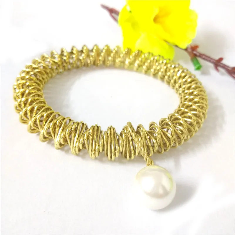 FairLadyHood 2018 Wedding Gold Color Bracelets & Bangles Bracelet With Pearl For Women Metal Chain Bracelet Fashion Jewelry 5