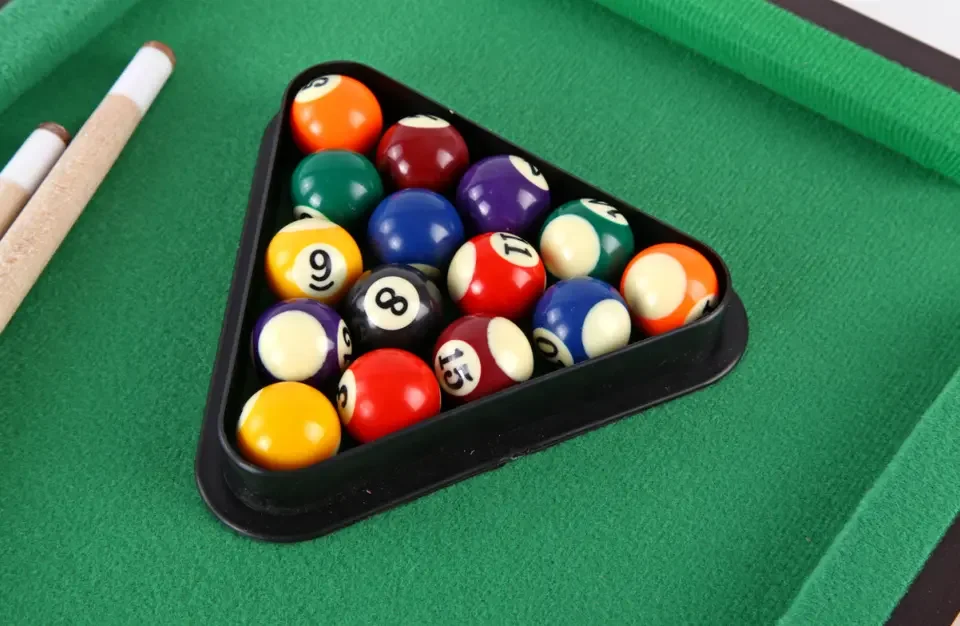 Popular Table Toy Mini Tabletop Wooden Pool for Kids Playing Table Game Billiards Pool
