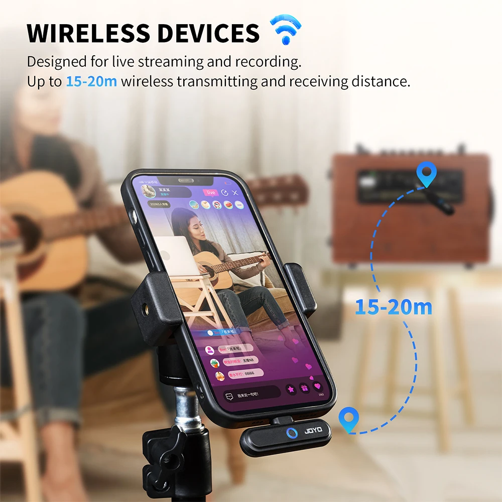 JW-05R 2.4G Wireless Audio Transmitter Receiver OTG Plug & Play Type-C Lightning