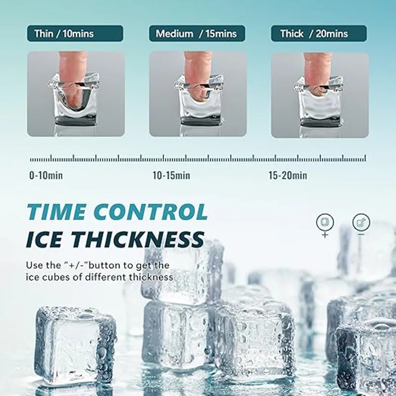 Comfort Clear Ice Cube Maker Machine | First Cubes In 15 Minutes 28 lbs. of Ice in 24 Hours | Counter top Portable Stainless 5